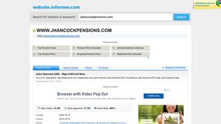 jhancockpensions.com at WI. John Hancock USA - Sign In/Enroll Now.