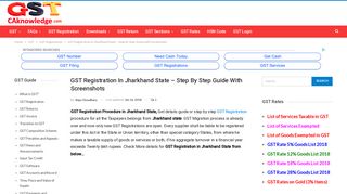 GST Registration in Jharkhand - Step by Step Guide with Screenshots