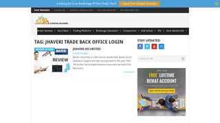 Jhaveri Trade back office login Archives | A Digital Blogger