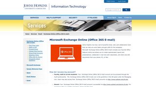 Microsoft Exchange Online (Office 365 E-mail) - <span class=