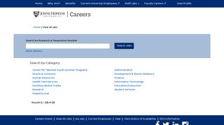 View all jobs - Jobs at JHU - Johns Hopkins University