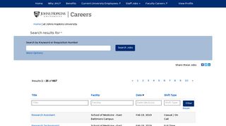 Careers at Johns Hopkins University - Jobs at JHU