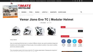 Vemar Jiano Evo TC | Modular Helmet - Ultimate Motorcycling