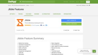 Jibble Features & Capabilities | GetApp®