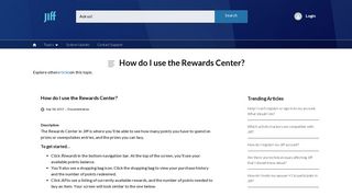 How do I use the Rewards Center? - Jiff Help