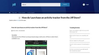How do I purchase an activity tracker from the Jiff Store? - Jiff Help