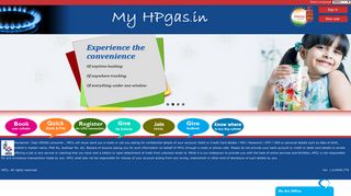 HP Gas- Booking for LPG cylinder and to view the Transparency Portal
