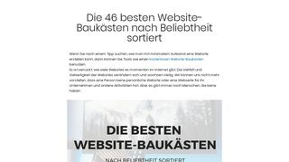 Die 46 besten Website-Baukästen nach Beliebtheit ... - WOWSlider.com