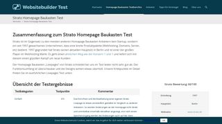 Strato Homepage Baukasten Test 2018 | Vor- und Nachteile auf einen ...
