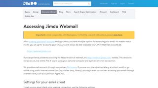 Accessing Jimdo Webmail - Jimdo Support Center (English)