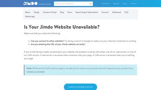 Is Your Jimdo Website Unavailable? - Jimdo Support Center (English)
