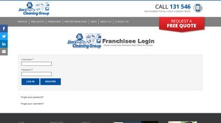 Franchise login - Jim's Cleaning Services