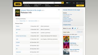 Jumanji: Welcome to the Jungle (2017) - Release Info - IMDb