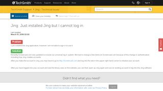 Jing: Just installed Jing but I cannot log in. – TechSmith Support