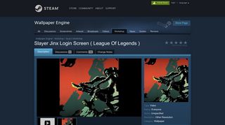 Steam Workshop :: Slayer Jinx Login Screen ( League Of Legends )