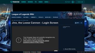 Video - Jinx, the Loose Cannon - Login Screen | League of Legends ...