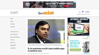 R-Jio emulates world's best mobile apps to build its own - Livemint