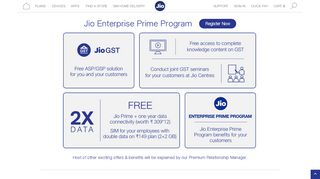 Jio GST | Jio Enterprise Prime Program