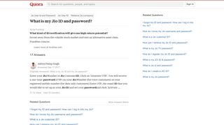 What is my Jio ID and password? - Quora