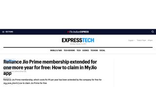 Reliance Jio Prime membership extended for one more year for free ...