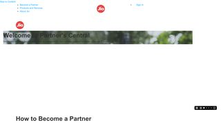 Jio Partner Central: Welcome