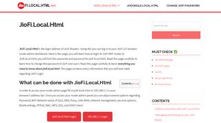 JioFi.Local.Html - Everything You Need to Know (JioFi Login Password)