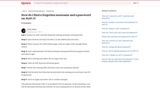 How to find a forgotten username and a password on JioFi 3 - Quora