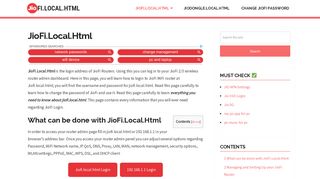 JioFi.Local.Html - Everything You Need to Know (JioFi Login Password)
