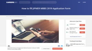 How to fill JIPMER MBBS 2019 Application Form – Stepwise Procedure