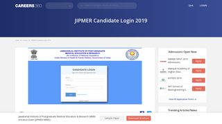 JIPMER Candidate Login 2019 (MBBS & MD/MS) – Registration and ...