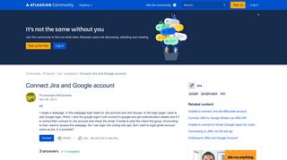 Solved: Connect Jira and Google account - Atlassian Community