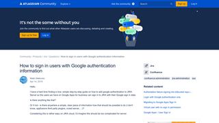 How to sign in users with Google authentication in...