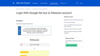 Login With Google fail due to Atlassian account - Atlassian ...