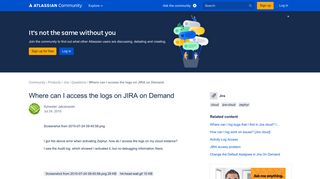 Solved: Where can I access the logs on JIRA on Demand