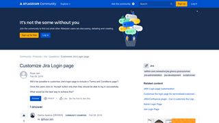 Customize Jira Login page - Atlassian Community