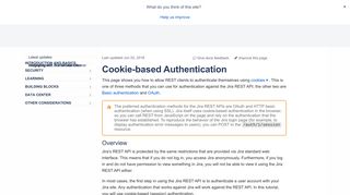 Cookie Based Authentication - Atlassian Developers