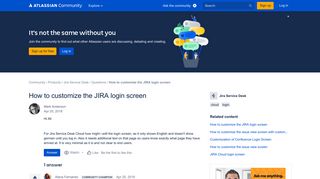 How to customize the JIRA login screen - Atlassian Community