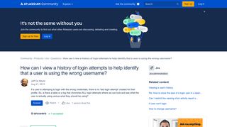 How can I view a history of login attempts to help identify that a user is