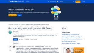Report showing users last login date (JIRA Server)