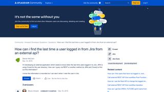 How can i find the last time a user logged in from Jira from an