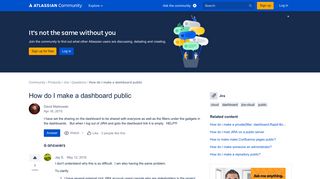 How do I make a dashboard public - Atlassian Community