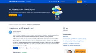 Solved: How to run a JIRA wallboard - Atlassian Community