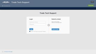 Trade Tech Support - Helpdesk Software Login