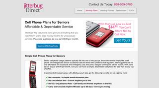 Cell Phone Plans for Seniors | Best Jitterbug Phone Plans