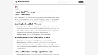 Great Call Wireless Plans | Contracts, Upgrades, View Bill, Fees ...