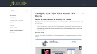 Setting Up Your Client Portal Account - For Clients - Jituzu Knowledge ...
