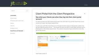 Client Portal from the Client Perspective - Jituzu Knowledge Base