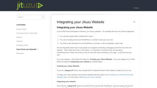 Integrating your Jituzu Website - Jituzu Knowledge Base