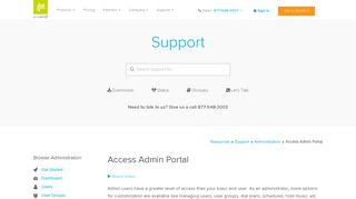 Access Admin Portal | Jive Resource Center