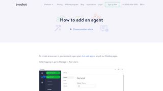 How to add an agent - JivoChat